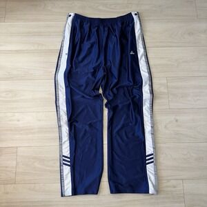 Vintage Adidas Pants Mens XL Blue Track  Shiney Tear Away Warm Up 90s Y2K‎